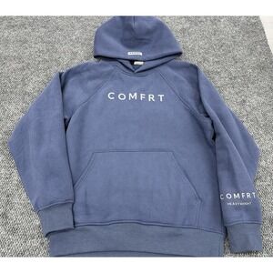 COMFRT Men's Medium Blue Heavyweight Hoodie Sweatshirt Pullover Soft - Excellent